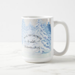 Mug Forêt de neige Cerf Noël Famille Rustique