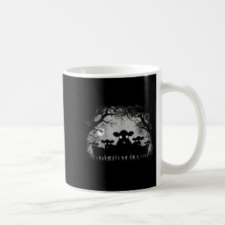 Mug Forêt de vaches hantées Bovins noirs aux grands ye