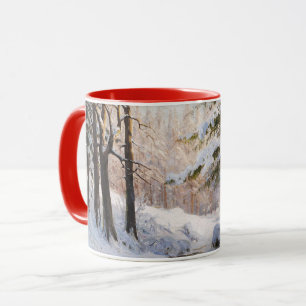 Mug Forêt en hiver, peinture d'art,
