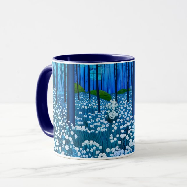 Mug Forêt Enchantée de Fleurs Sauvages Blanches (Devant gauche)