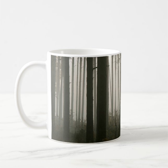Mug forêt et silhouettes des arbres dans la nature (Gauche)