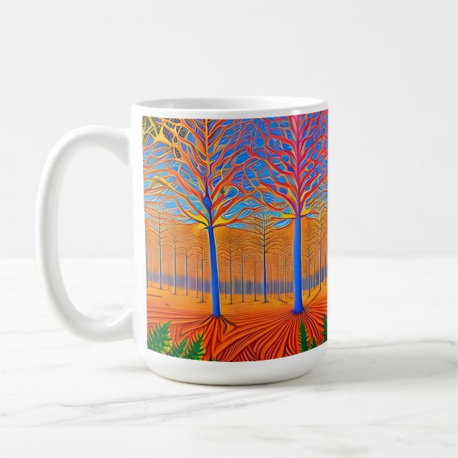 Mug Forêt forestière d'Art Moderne (Gauche)
