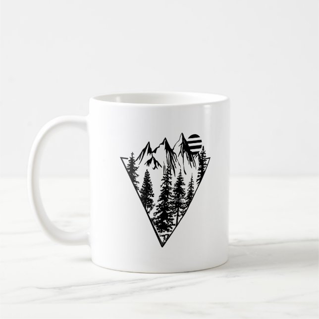 Mug Forêt minime de pins paysagers (Gauche)