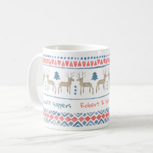 Mug Forêt nordique avec texte personnalisé et noms