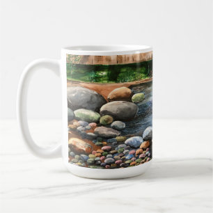 Mug Forêt peinte à la main avec ruisseau