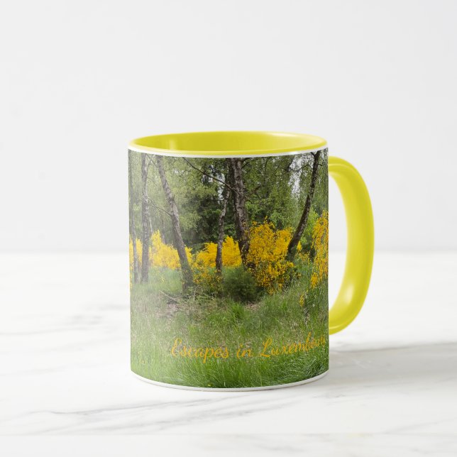 Mug Forêt printanière au Luxembourg voyage (Devant droit)