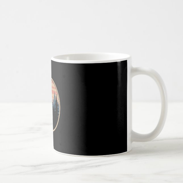 Mug Forêt Rétro Arbres Faune Nature Vintage (Droite)