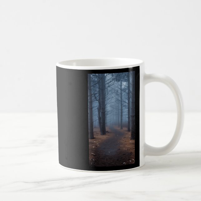 Mug Forêt Scénique de Brouillard Forêt Brumeuse Arbres (Droite)