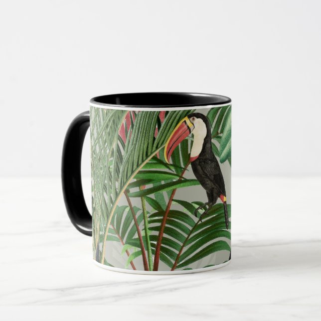Mug Forêt tropicale et oiseaux colorés (Devant gauche)