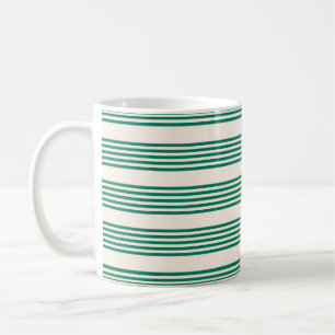 Mug Forêt vert et beige cinq bandes motif