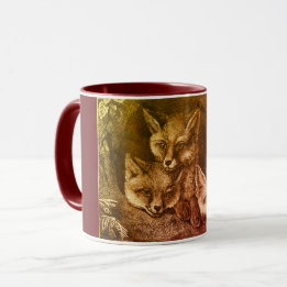 Mug forêt vintage de renard