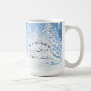 Mug Forêts à neige Cerfs Noël Famille d'hiver