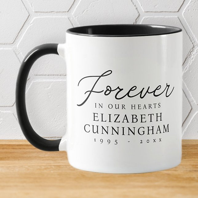 Mug Forever in our Hearts Memorial Modern Chic (Créateur téléchargé)