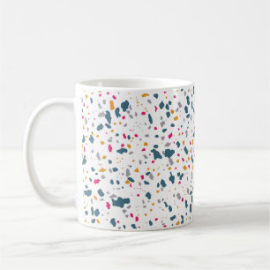 Mug Formas modernas azules y rosas