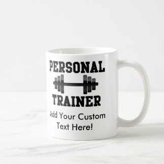 Mug Formation noire et blanche de Dumbell d'entraîneur