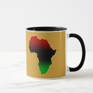 Mug Forme rouge, noire et verte de l'Afrique