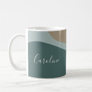 Mug Formes Abstraites dans le nom de script personnali