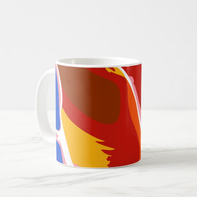 Mug Formes Abstraites Fluides avec des Couleurs Audaci (Devant gauche)