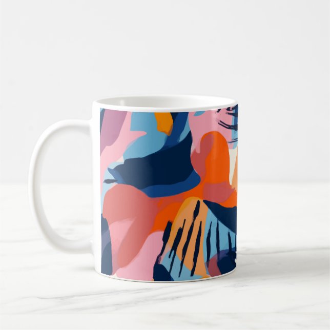 Mug Formes Abstraites Modernes Vibrantes Motif (Gauche)