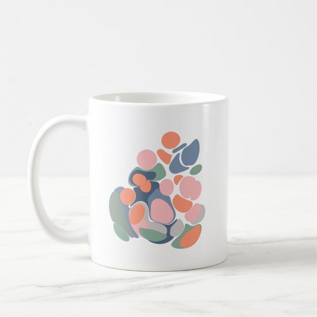 Mug Formes biologiques Abstraites modernes Art en coul (Gauche)