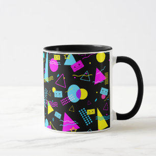 MUG FORMES COLORÉES DE BANDE RETRO