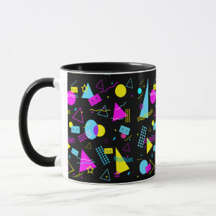 MUG FORMES COLORÉES DE BANDE RETRO
