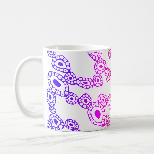 Mug Formes de blobs de cercle abstrait aléatoire multi (Gauche)