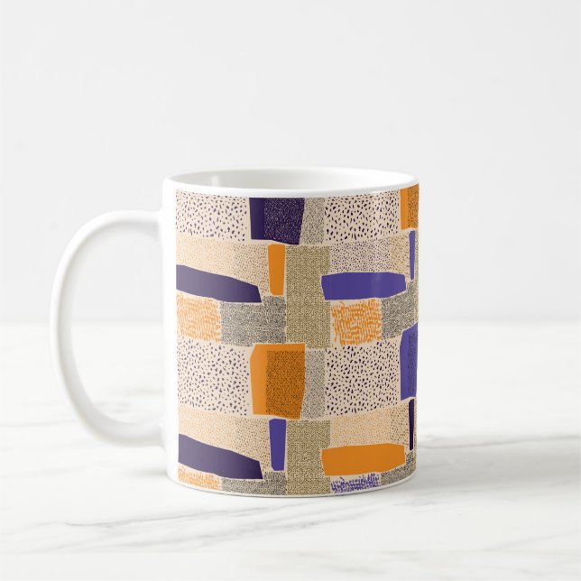 Mug Formes de lignes géométriques éparpillées. Fiche t (Gauche)