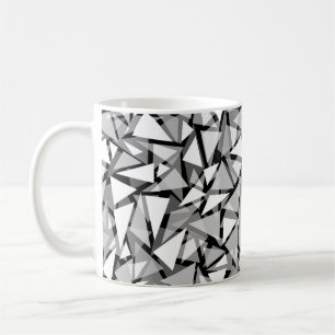 Mug formes de triangles géométriques gris