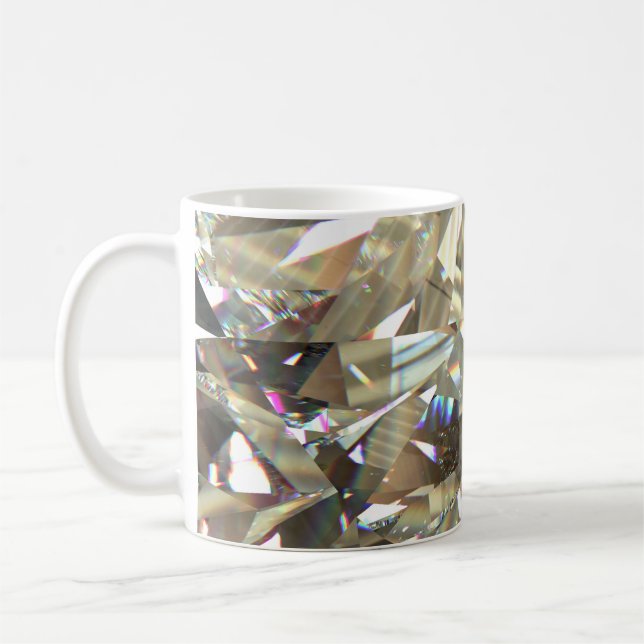 Mug Formes diamant triangulaire : texture stratifiée. (Gauche)