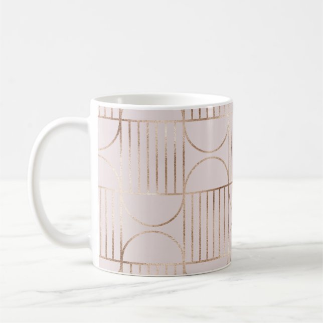Mug Formes d'or : motif moderne du milieu du siècle. (Gauche)