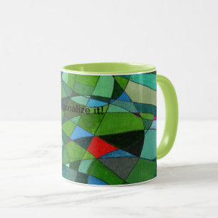 Mug Formes doucement incurvées en verts frais et