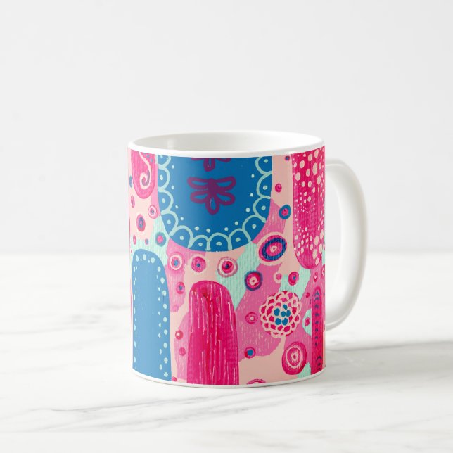 Mug Formes et formes divines Oeuvre Abstraite original (Devant droit)