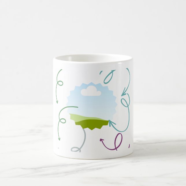 Mug Formes et pâte de café de couleur graphique (Centre)