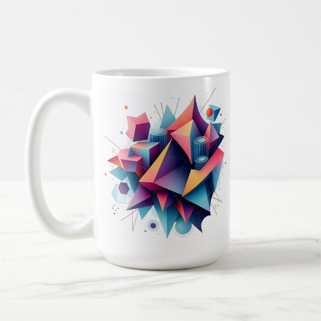 Mug Formes géométriques Abstraites futuristes avec Gra (Gauche)