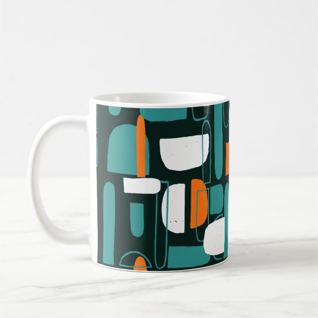 Mug Formes géométriques Abstraites, Style Vintage. (Gauche)