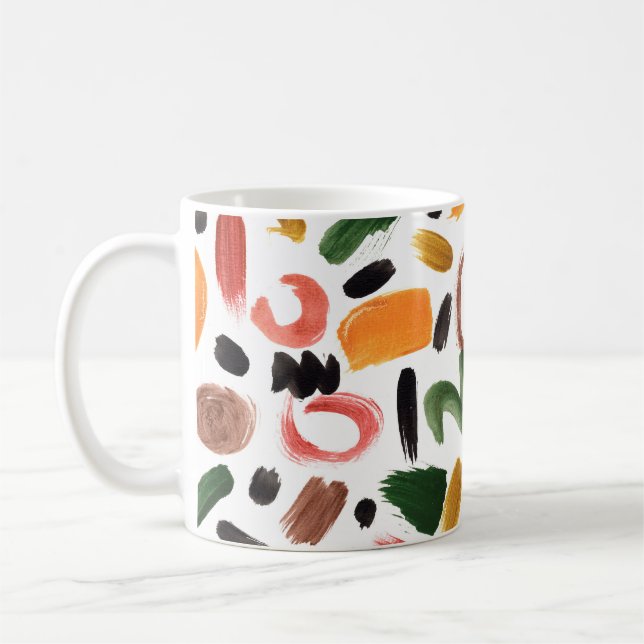 Mug Formes géométriques aquarelles. bru Abstrait (Gauche)