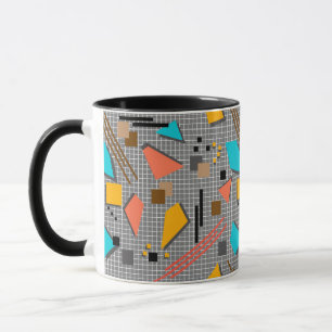 Mug Formes géométriques memphis abstraites patches rét