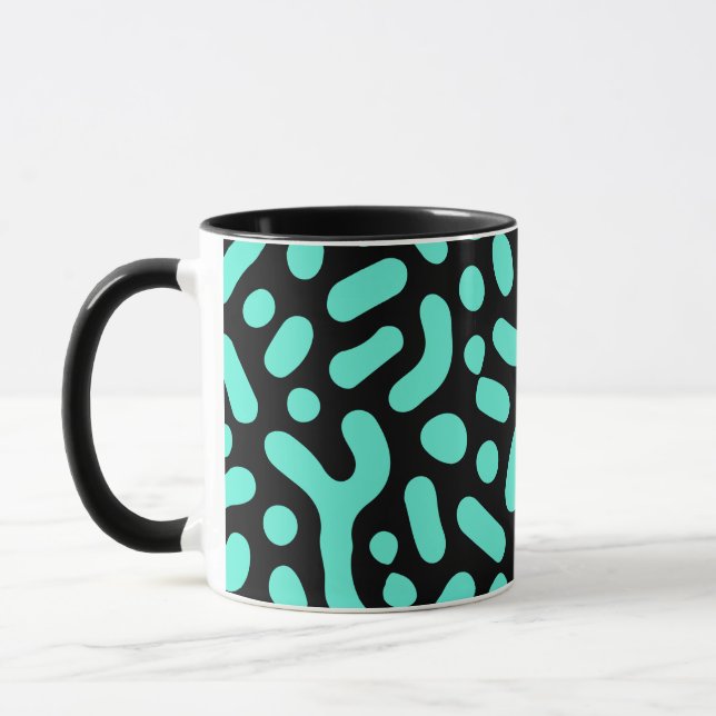 Mug Formes géométriques monochromatiques vertes (Gauche)