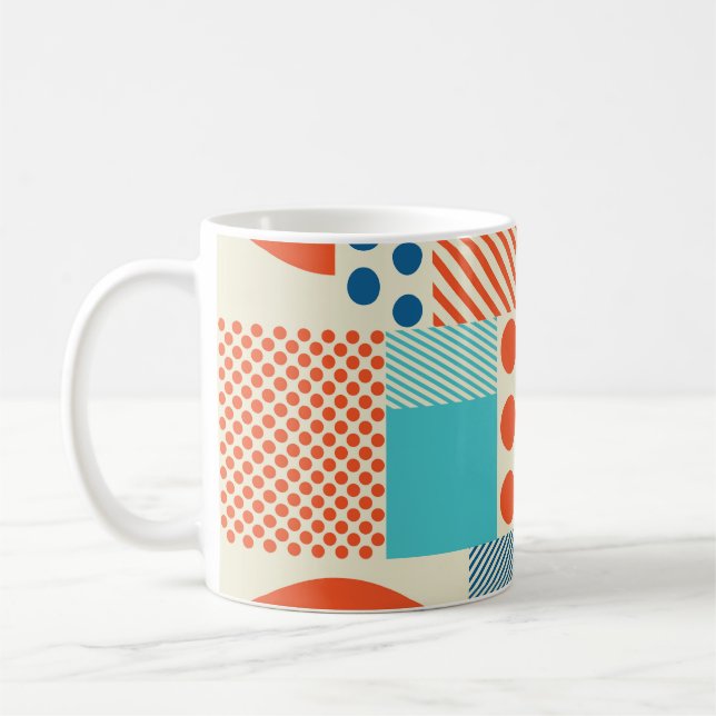 Mug Formes géométriques, Motif d'art moderne. (Gauche)
