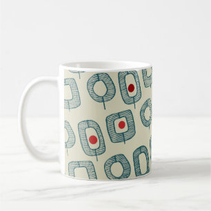 Mug Formes géométriques ouvertes vertes avec des point