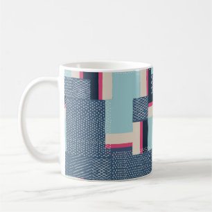 Mug Formes géométriques simples vintages et traits d