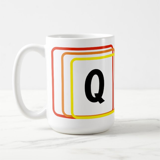 Mug - Formes géométriques simplistes et initiales (Gauche)