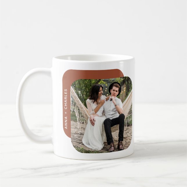 Mug Formes modernes nouvellement mariée Deux Mariages  (Gauche)