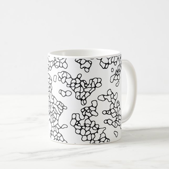 Mug Formes noires et blanches cool (Devant droit)