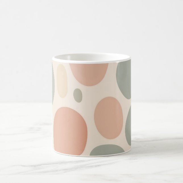 Mug Formes organiques abstraites neutres modernes  (Centre)