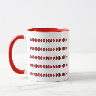 Mug - Formes rouges et noires en lignes