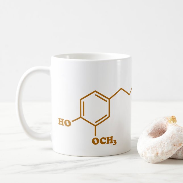 Mug Formule chimique Gingerol Molecule Gingerol (Avec donut)