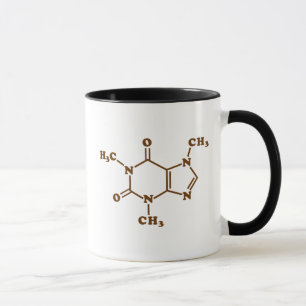 Mug Formule chimique moléculaire du café caféine