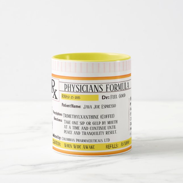 Mug Formule d'ordonnance médicale RX (Centre)
